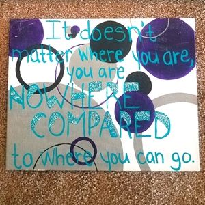 Thin hand painted Canvas | Inspiration | Quote | Geometric